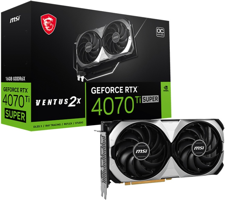 Видеокарта MSI GeForce RTX 4070 Ti SUPER VENTUS 2X OC 16G RTX 4070 Ti SUPER 16G VENTUS 2X OC - купить по выгодной цене в интернет-магазине ОНЛАЙН ТРЕЙД.РУ Саратов