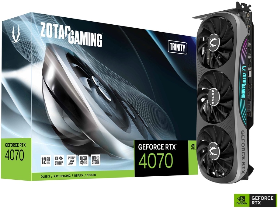 Видеокарта ZOTAC GeForce RTX 4070 TRINITY 12G (ZT-D40700D-10P) — купить по низкой цене в интернет-магазине ОНЛАЙН ТРЕЙД.РУ