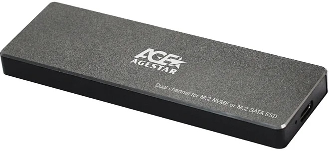Внешний корпус для SSD M2 AgeStar 31UBVS6C алюминий черный — купить в интернет-магазине ОНЛАЙН ТРЕЙД.РУ