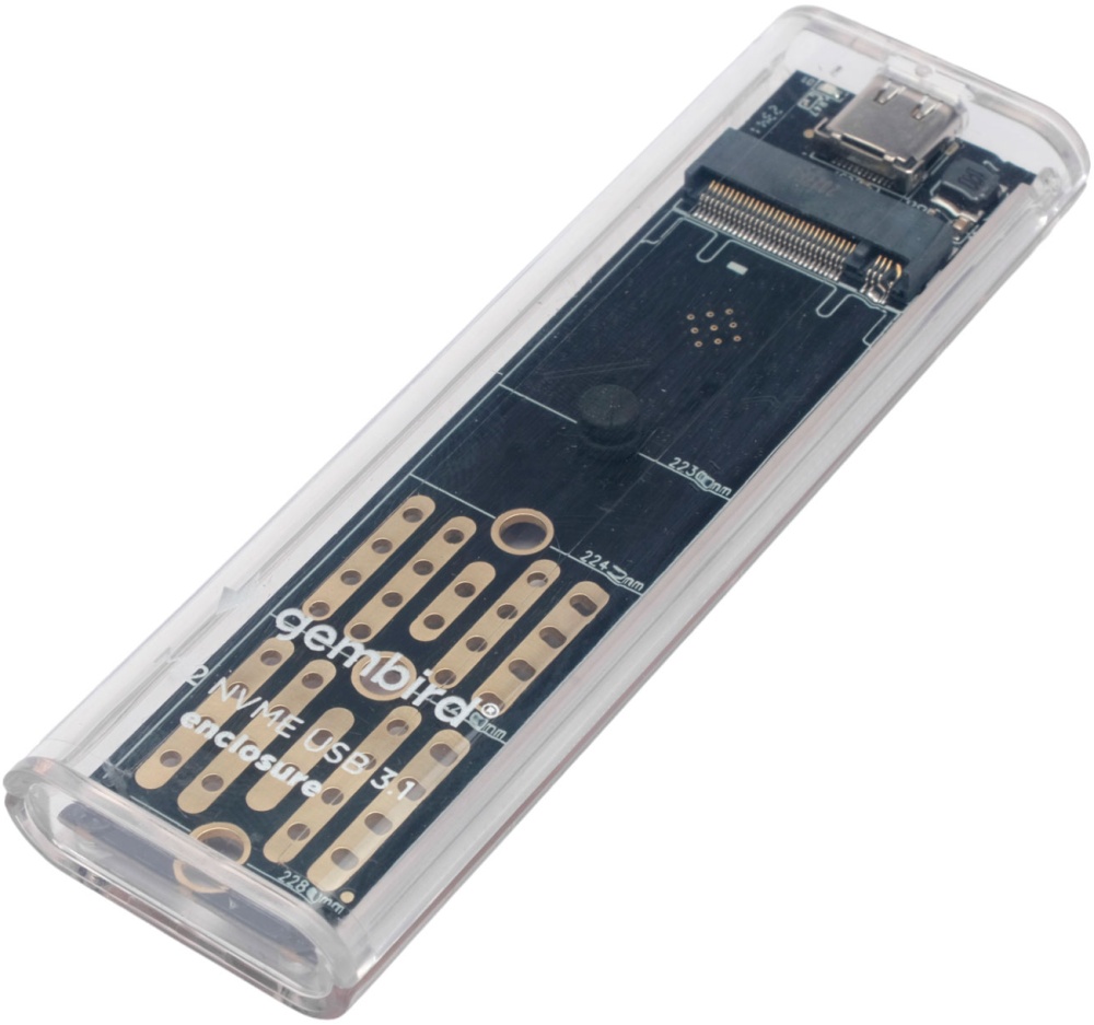 Внешний корпус для SSD M2 Gembird EEM2-NVME-2 пластик, прозрачный ...