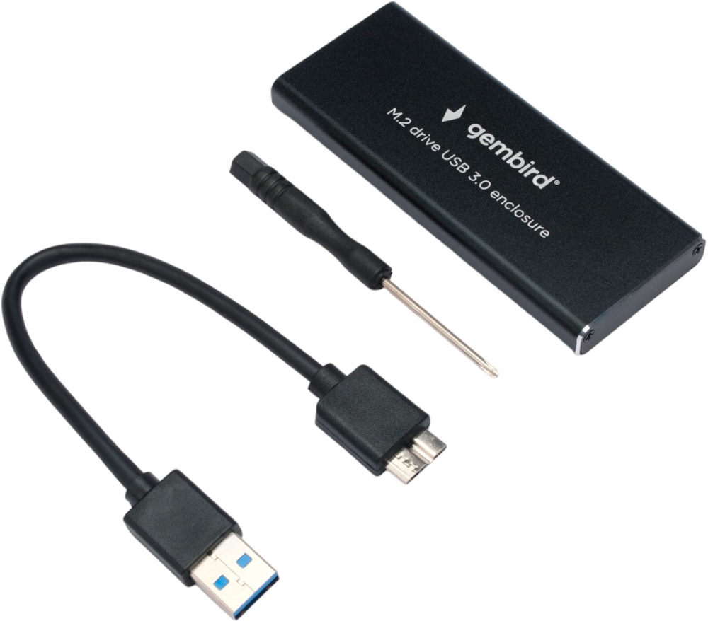 Внешний корпус для SSD M2 Gembird EEM2-SATA-1 металл, черный — купить ...
