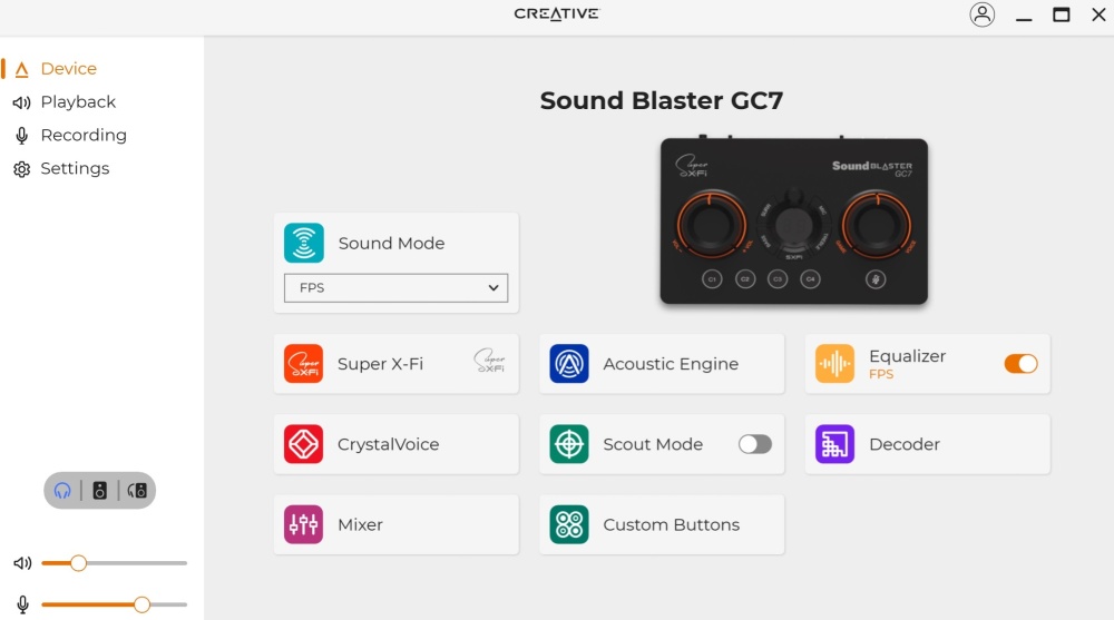 Внешняя звуковая карта creative sound blaster gc7