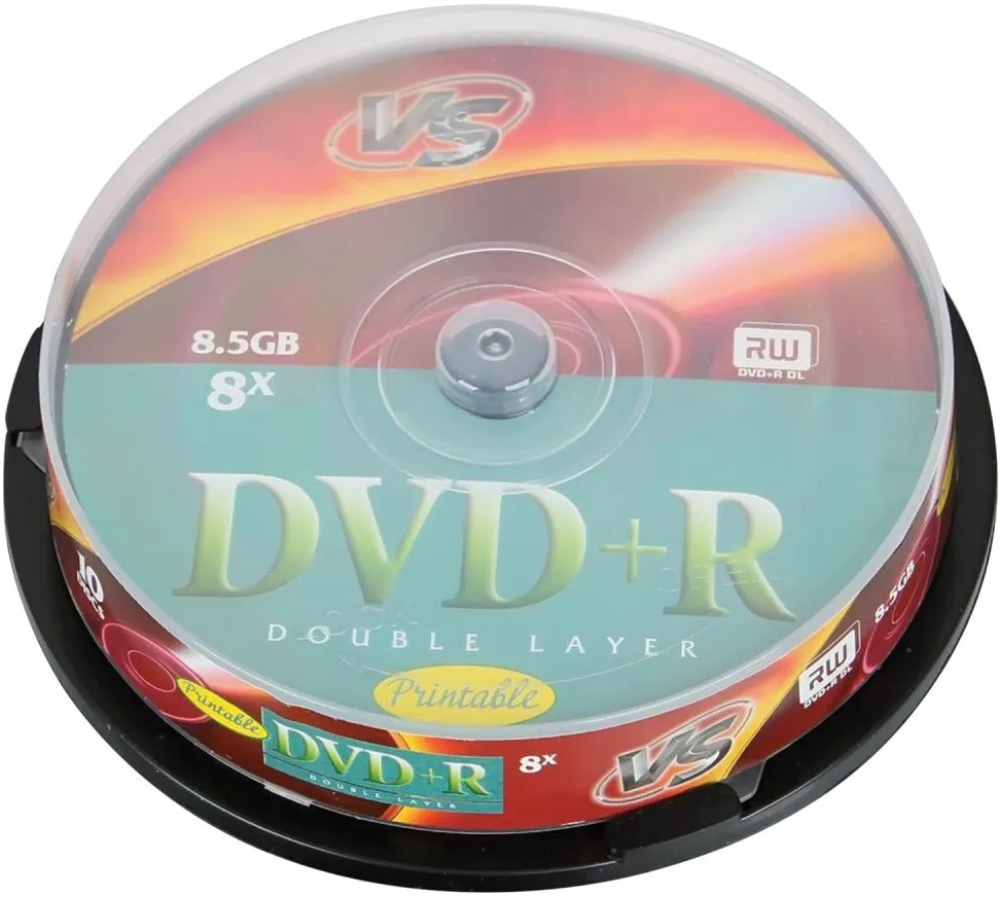 Диск VS DVD+R 8,5 GB 8x Double Layer CB/10 Ink Print — купить в ...
