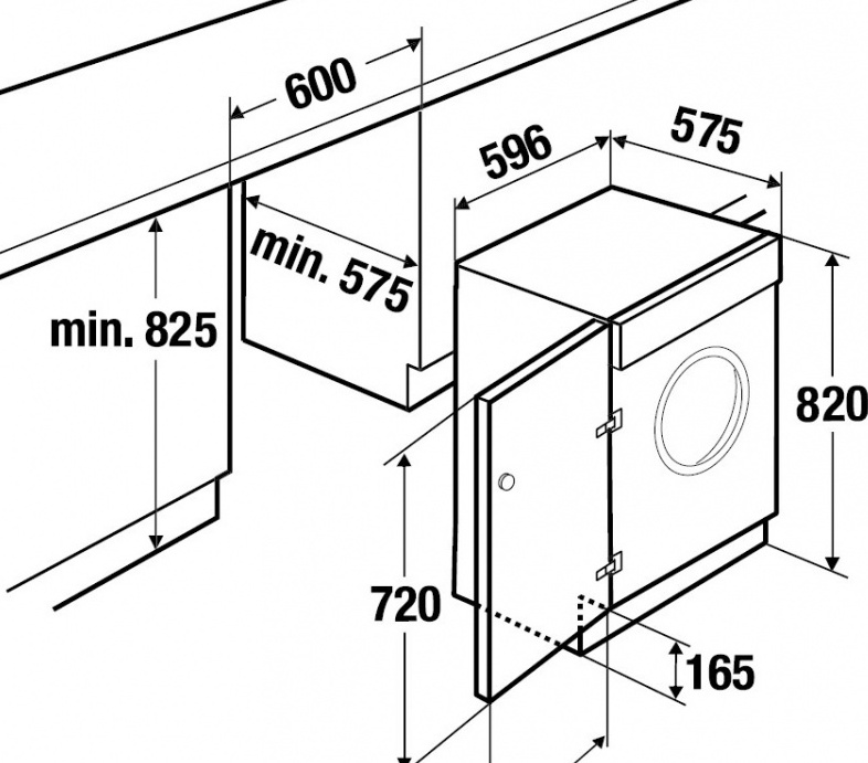 Стандартная высота стиральной машины автомат под столешницу