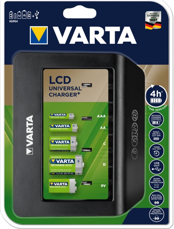 Зарядное устройство Varta LCD Universal Charger+ 57688101401 - низкая цена, доставка или самовывоз по Нижнему Новгороду. Зарядное устройство Варта LCD Universal Charger+ купить в интернет магазине ОНЛАЙН ТРЕЙД.РУ