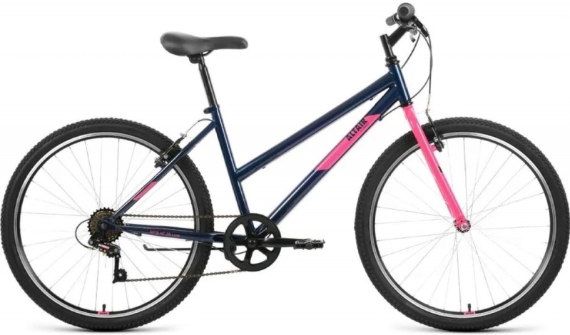 Женский велосипед ALTAIR MTB HT 26 low (26 6 ск. рост. 17) 2022, темно-синий/розовый, IBK22AL26123 (Уценка) *IBK22AL26123-У1 — купить по низкой цене в интернет-магазине ОНЛАЙН ТРЕЙД.РУ