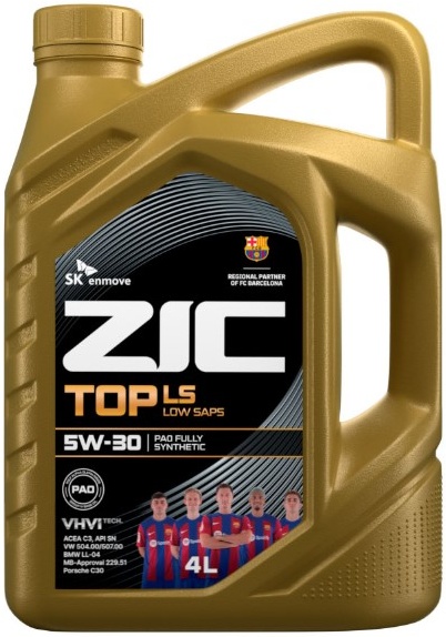Моторное масло ZIC TOP LS 5W-30 синтетическое 4 л 162612 - низкая цена, доставка или самовывоз по Екатеринбургу. Моторное масло Зик TOP LS 5W-30 синтетическое 4 л купить в интернет магазине ОНЛАЙН ТРЕЙД.РУ