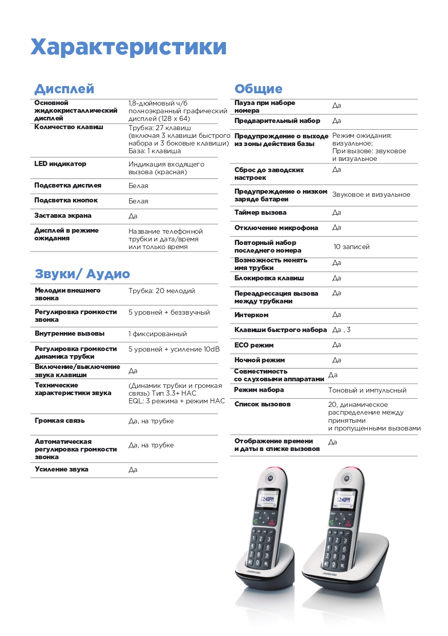 Радиотелефон Motorola DECT CD5001, белый 107CD5001WHITE — купить по низкой  цене в интернет-магазине ОНЛАЙН ТРЕЙД.РУ