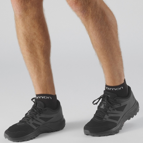 Кроссовки SALOMON TRAILSTER 2 Black/Black/Magnet мужские, цвет чёрный, рус.  размер 9 — купить в интернет-магазине ОНЛАЙН ТРЕЙД.РУ