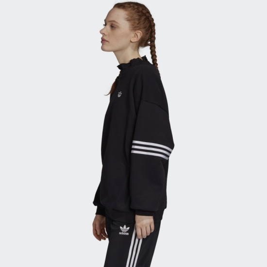 Свитшот ADIDAS RUFFLE CREW женский, цвет чёрный, размер 34 — купить в  интернет-магазине ОНЛАЙН ТРЕЙД.РУ
