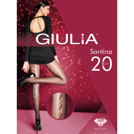 Купить колготки Giulia Santina 13 женские, цвет nero-silver, размер 4  4670054047571 в интернет-магазине ОНЛАЙН ТРЕЙД.РУ