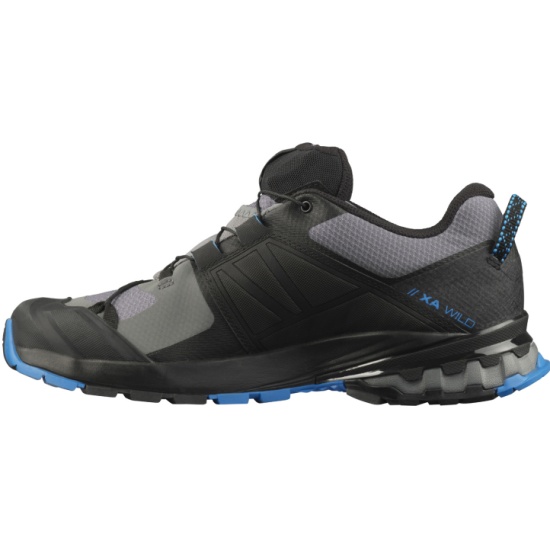 Кроссовки SALOMON XA WILD Quiet Shade/Black/Blua мужские, цвет серый,  размер 9.5 — купить в интернет-магазине ОНЛАЙН ТРЕЙД.РУ