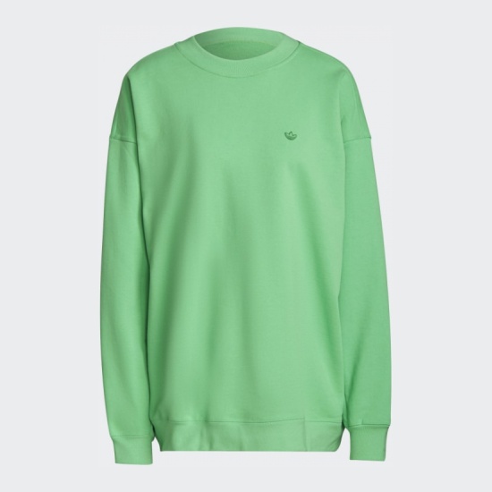 Свитшот ADIDAS H11392 Adicolor Oversize женский, цвет зелёный