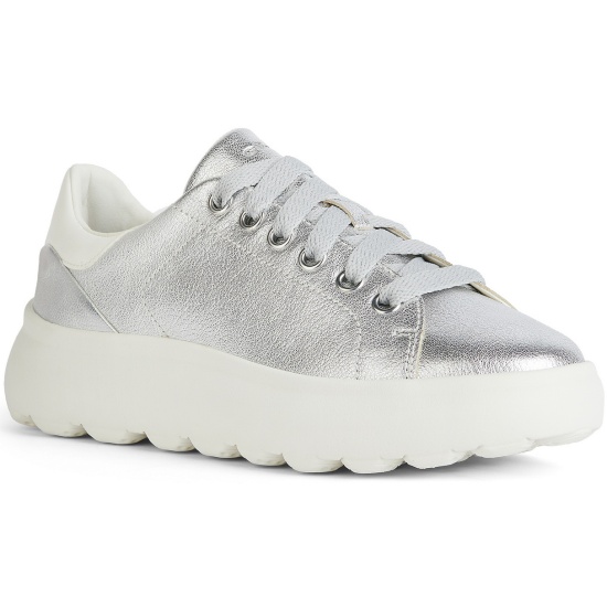 Geox silver sneakers on sale