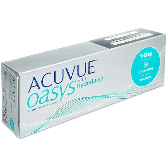 Одноразовые линзы. 1-Day Acuvue Oasys with Hydraluxe 30. Acuvue контактные линзы Oasys with Hydraluxe -3.75 / 8.5. Acuvue Oasys 1-Day with Hydraluxe, 30 шт. Линзы Acuvue Oasys Джонсон и Джонсон.