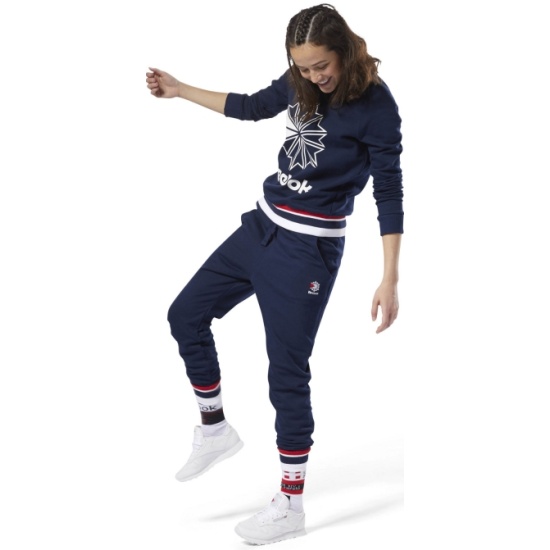 Свитшот REEBOK DH1383 AC FT CREW женский, цвет синий, размер 46-48 — купить  в интернет-магазине ОНЛАЙН ТРЕЙД.РУ