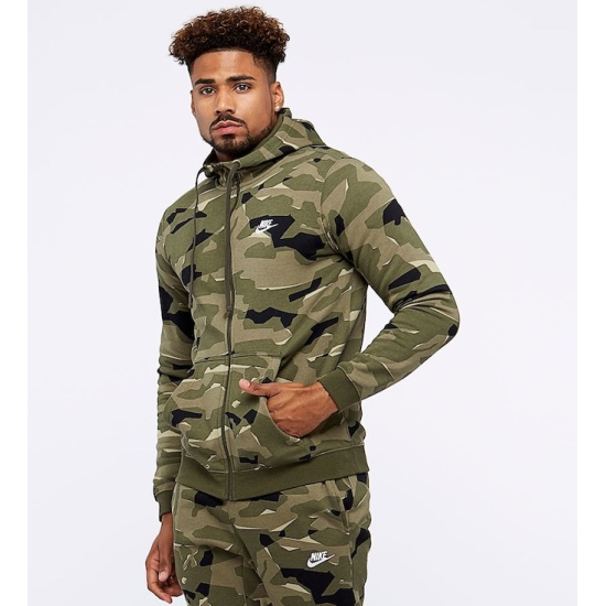 nike men's sportswear club camo hoodie