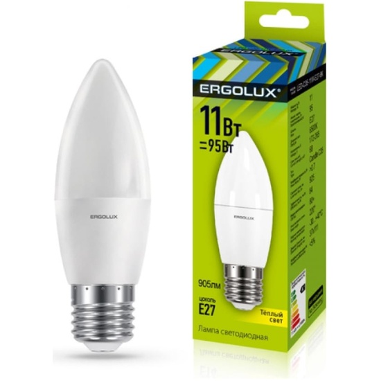 Светодиодная лампа Ergolux LED-C35-11W-E27-3K 13621 Ergolux — купить по ...