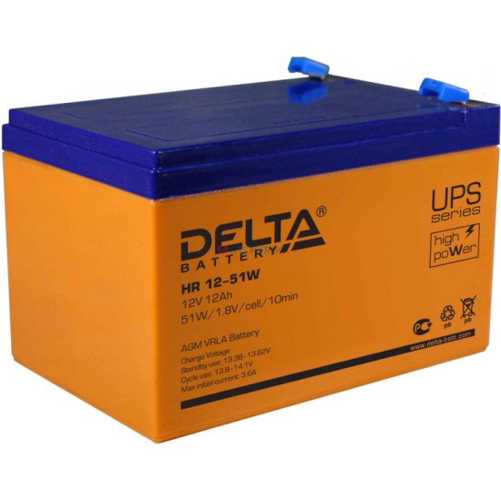 Аккумуляторная батарея для ИБП DELTA BATTERY HR 12-51 W — купить в ...