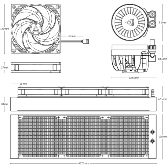 СВО для процессора ARCTIC Liquid Freezer III 420 (ACFRE00137A) — купить ...