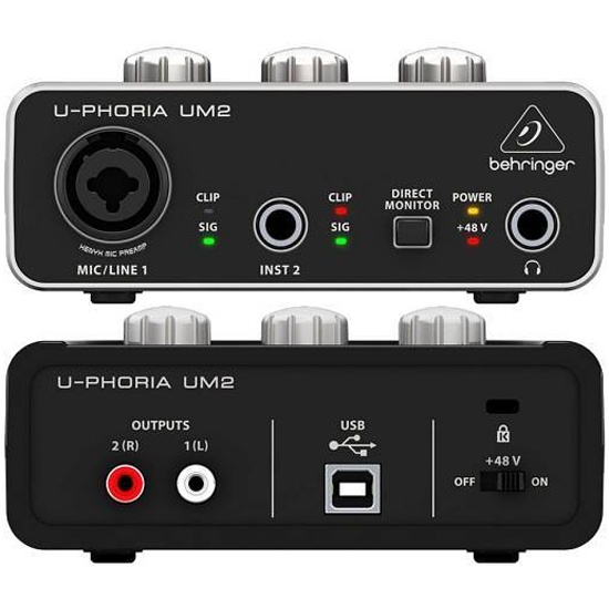 Внешняя звуковая карта с usb behringer um2 u phoria