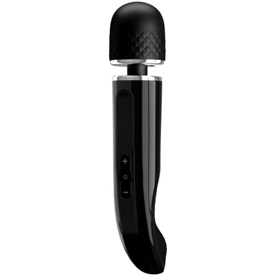 Вибратор жезловый черный мощный с изогнутой ручкой Charming Massager ...