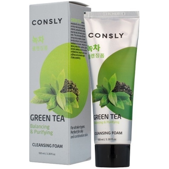 Купить Балансирующая пенка для умывания CONSLY с экстрактом зеленого ...