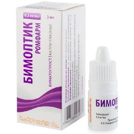 Бимоптик ромфарм (капли 0,3мг/мл 3 мл гл ). 3мг/мл 3мл. Биматан. 0,005% 2,5мл. Биматопрост глазные капли для роста ресниц.