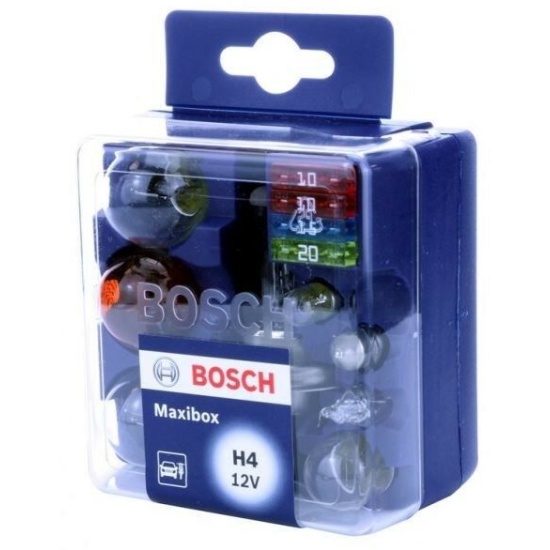 Комплект лампочек и предохранителей Bosch Maxibox H4 P43t 12V 60/55W ...