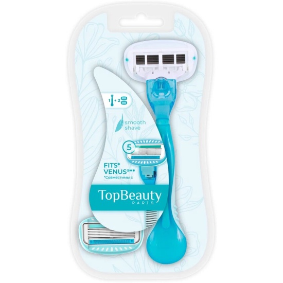 Бритва женская TOPBEAUTY Paris, с 2 сменными кассетами TB-5002 — купить ...