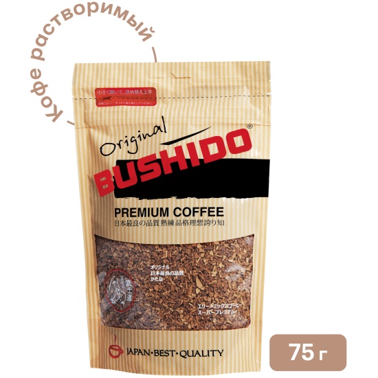 Купить Кофе растворимый BUSHIDO Original сублимированный 75 г в ...