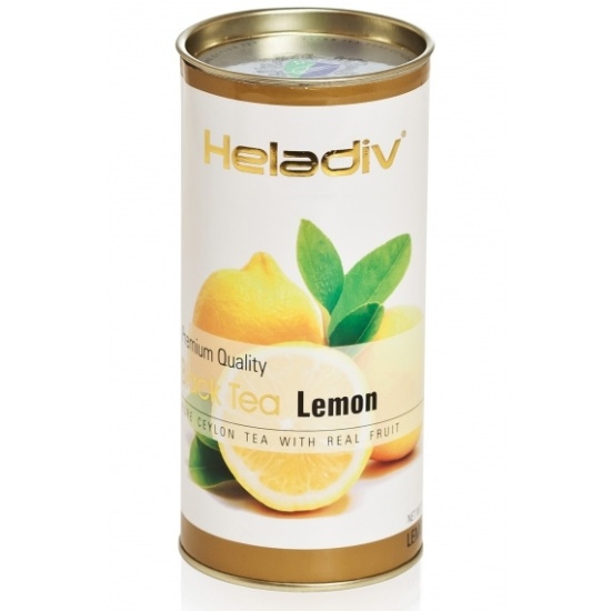 Чай heladiv черный листовой Lemon круглая баночка 100г (4791007004929)