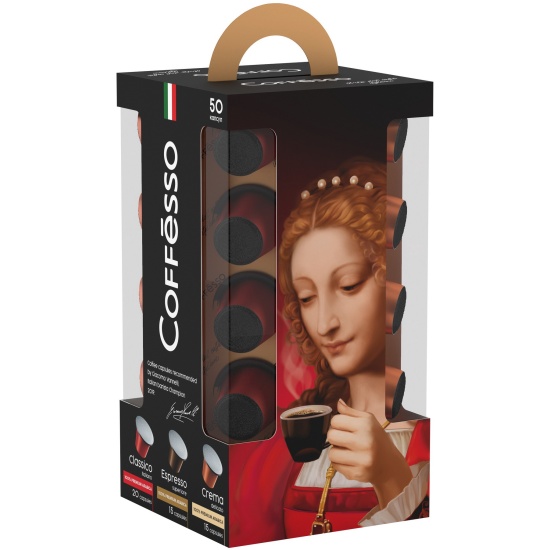 Кофе Coffesso Набор кофе в капсулах ассорти 50 шт (для кофемашин ...