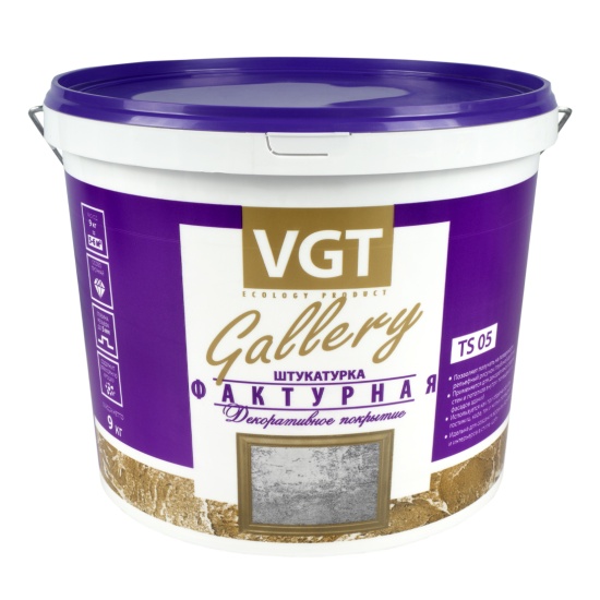 Декоративная штукатурка фактурная VGT (ВГТ) Gallery TS 05, 9 кг 3205 ...