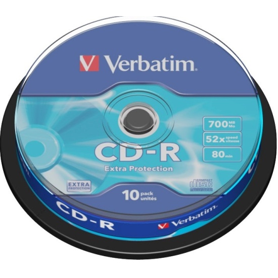 Диск Verbatim CD-R 700Mb 52x Cake Box (10шт) (43437) — купить в ...