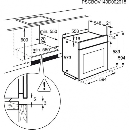 Электрический духовой шкаф electrolux opeb 2520 v