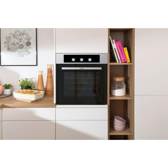 Электрический духовой шкаф gorenje bo6727e03ax серебристый