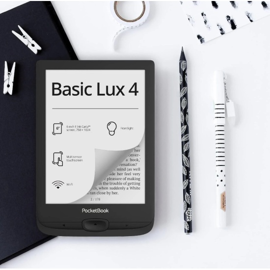 Электронная книга PocketBook 618 Basic Lux 4 Black PB618-P-WW — купить ...