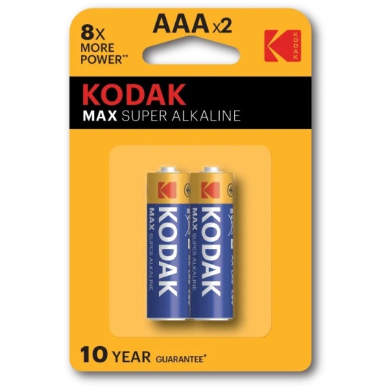 Элемент питания Kodak Max Super Alkaline AAA LR03 бл 2 — купить в ...
