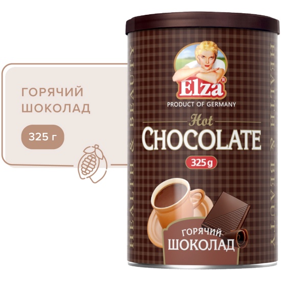 Горячий шоколад ELZA растворимый порошкообразный напиток 325 г ...