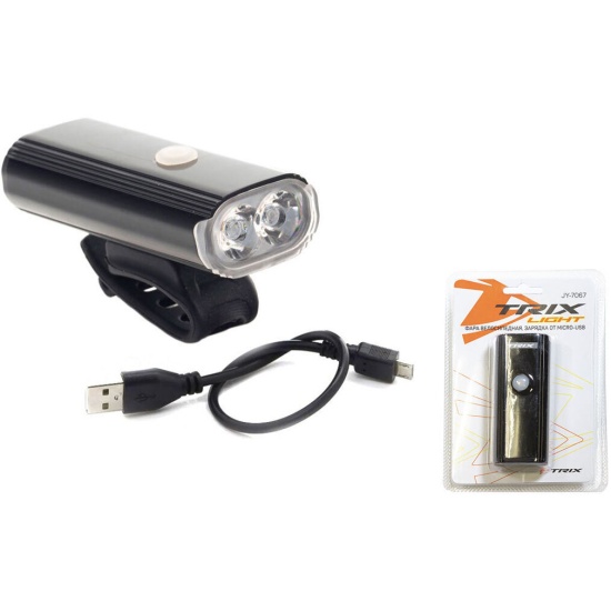 Cree Rul Фара TRIX передняя, 2 Cree XPG диода, 800 lm, 8 режимов, крепеж на руль ...