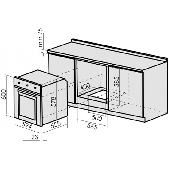 Газовый духовой шкаф mbs dg 604iv