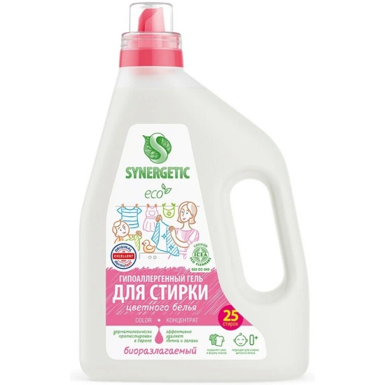 Гель для стирки SYNERGETIC COLOR для цветного белья, концентрат ...