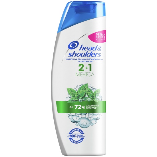 Шампунь-бальзам 2в1 против перхоти HEAD & SHOULDERS Ментол, 600 мл ...