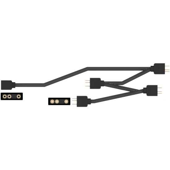 Id cooling fs 04. Кабель-разветвитель ID-Cooling FS-04. Разветвитель RGB кабеля 3 Pin. Кабель ARGB 3pin 5v 3.