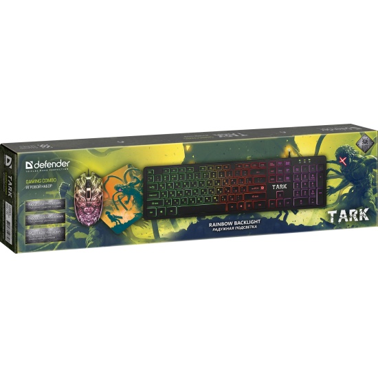 Игровой набор Defender Tark C-779 RU,Light, мышь, клавиатура, коврик ...