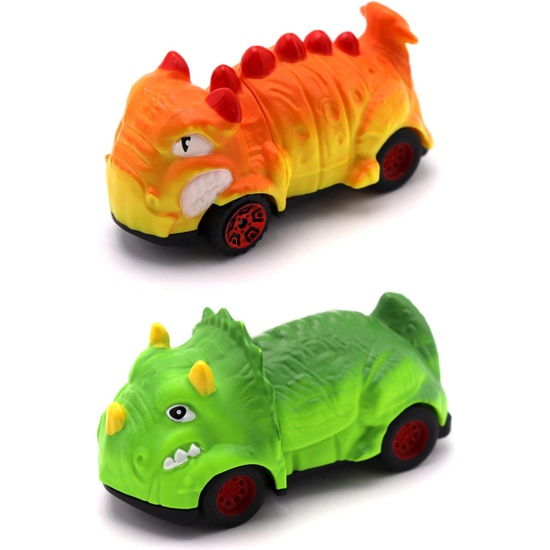 Игровой набор Speedy Dinos Скоростные динозавры оранжевый и зеленый 2 ...