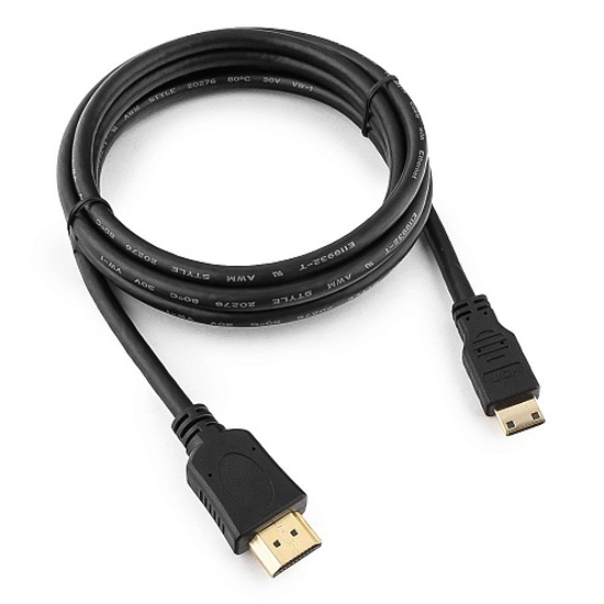 Кабель HDMI-miniHDMI Cablexpert , v1.4, 19M/19M, 1.8м, 3D, Ethernet ...
