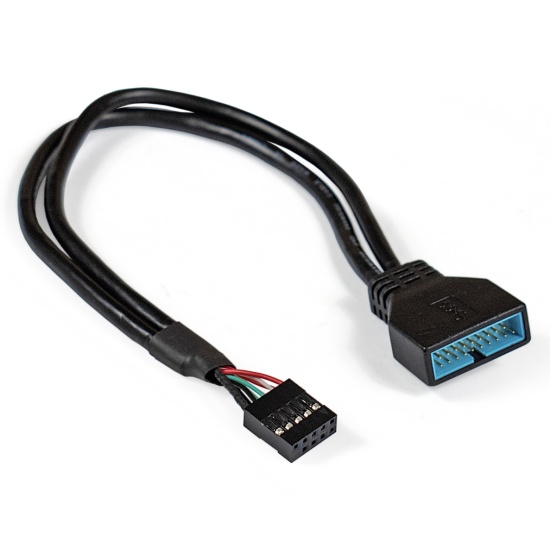 Кабель-переходник USB 2.0-USB 3.0 ExeGate EX-CC-U3U2-0.3 (9pin(F)/19pin ...