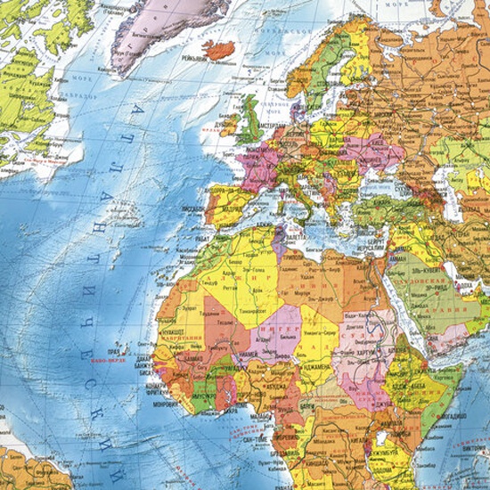 Купить Карта мира политическая 101х70 см, 1:32М, с ламинацией, интерактивная,европодвес, BRAUBERG 112381СН в интернет-магазине ОНЛАЙН ТРЕЙД.РУ
